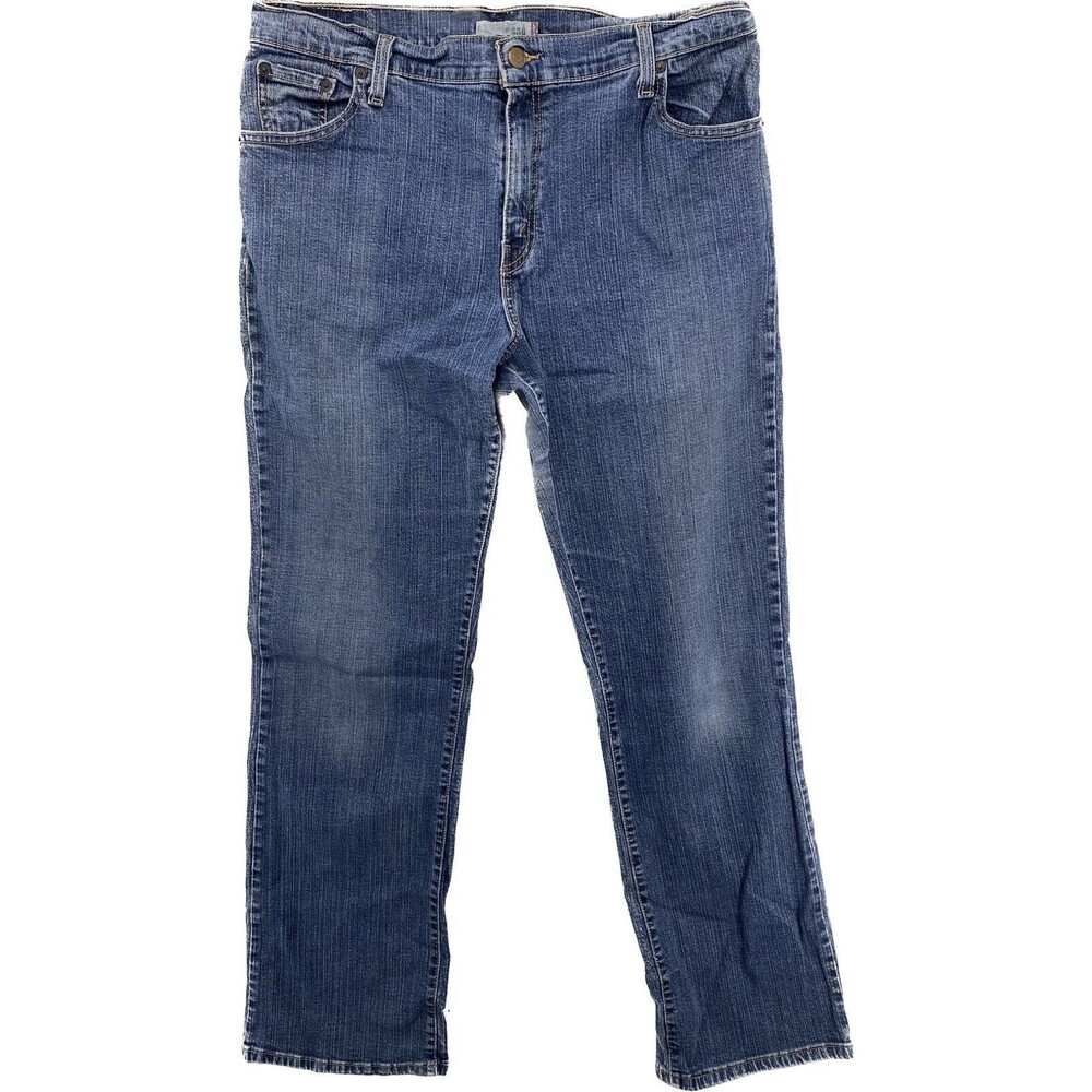 Levi's 550 Relaxed Bootcut Jeans Womens 16 L Blue Stretch Denim Pants 34x33